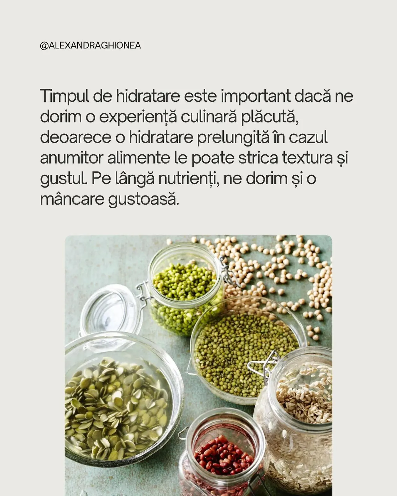 Timpul de hidratare este important dacă ne