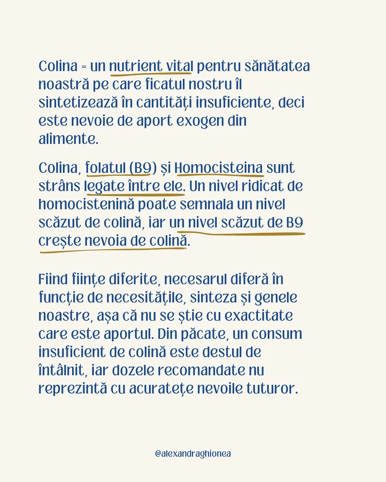 Colina = un nutrient vital pentru sănătatea
