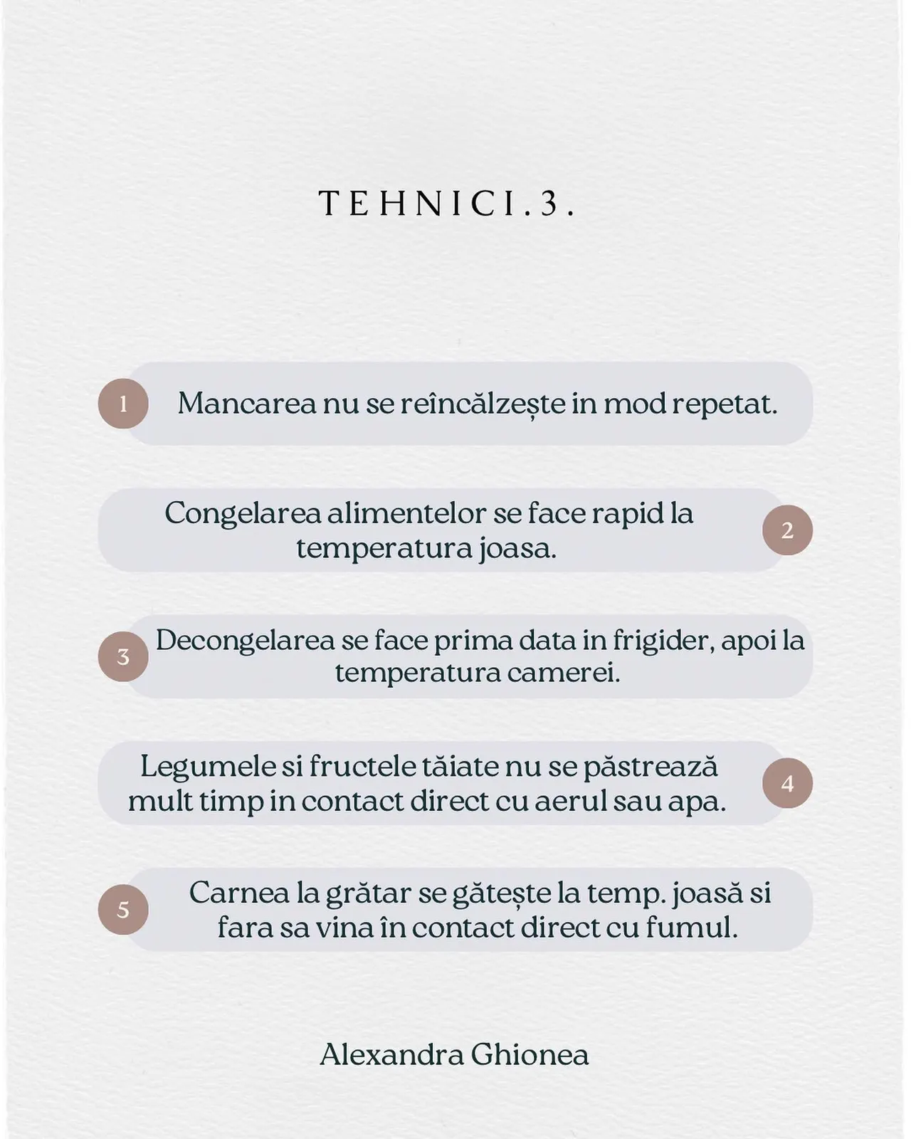 Mancarea nu se reîncălzește in mod repetat.