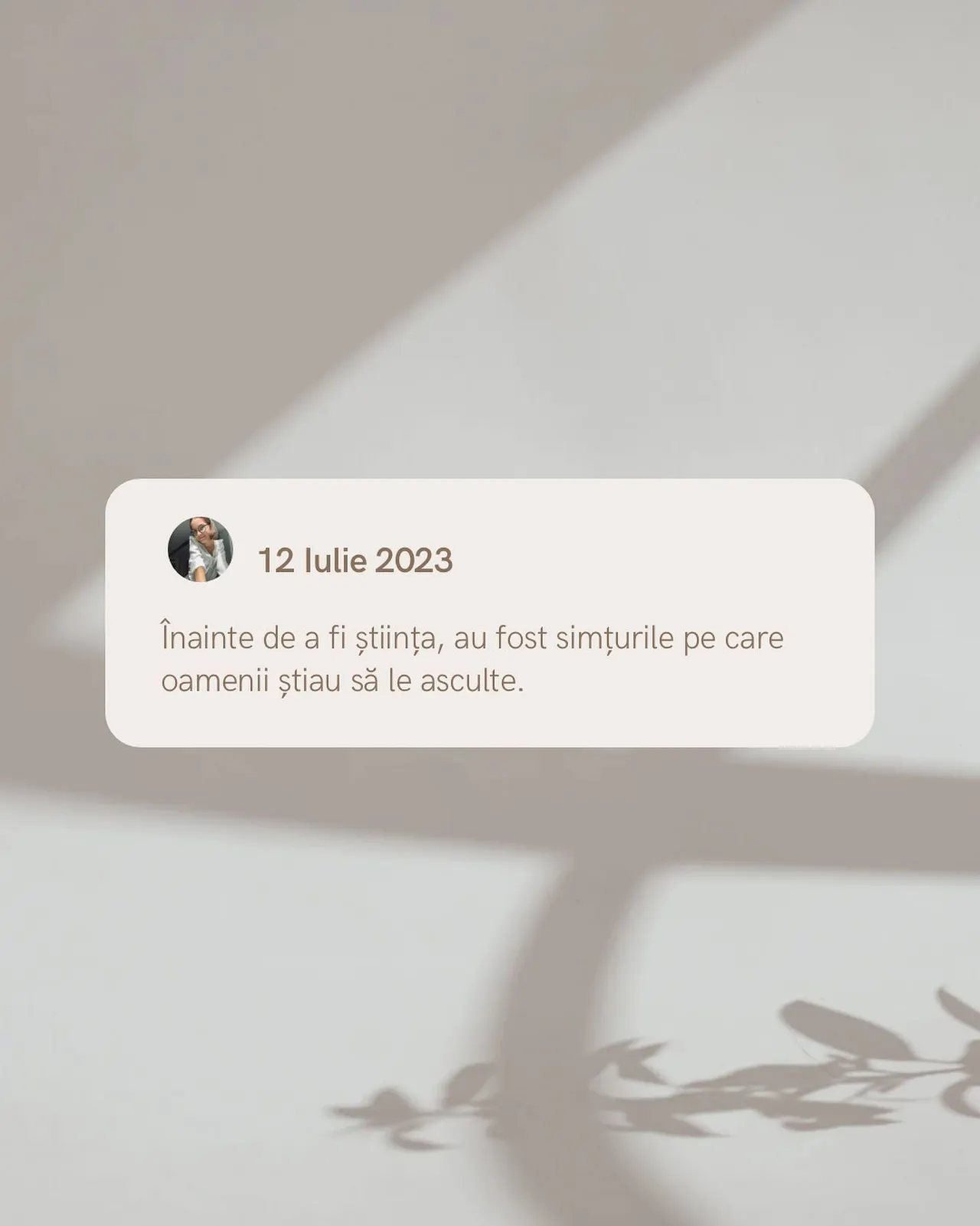 Înainte de a fi știința, au fost simturile pe care