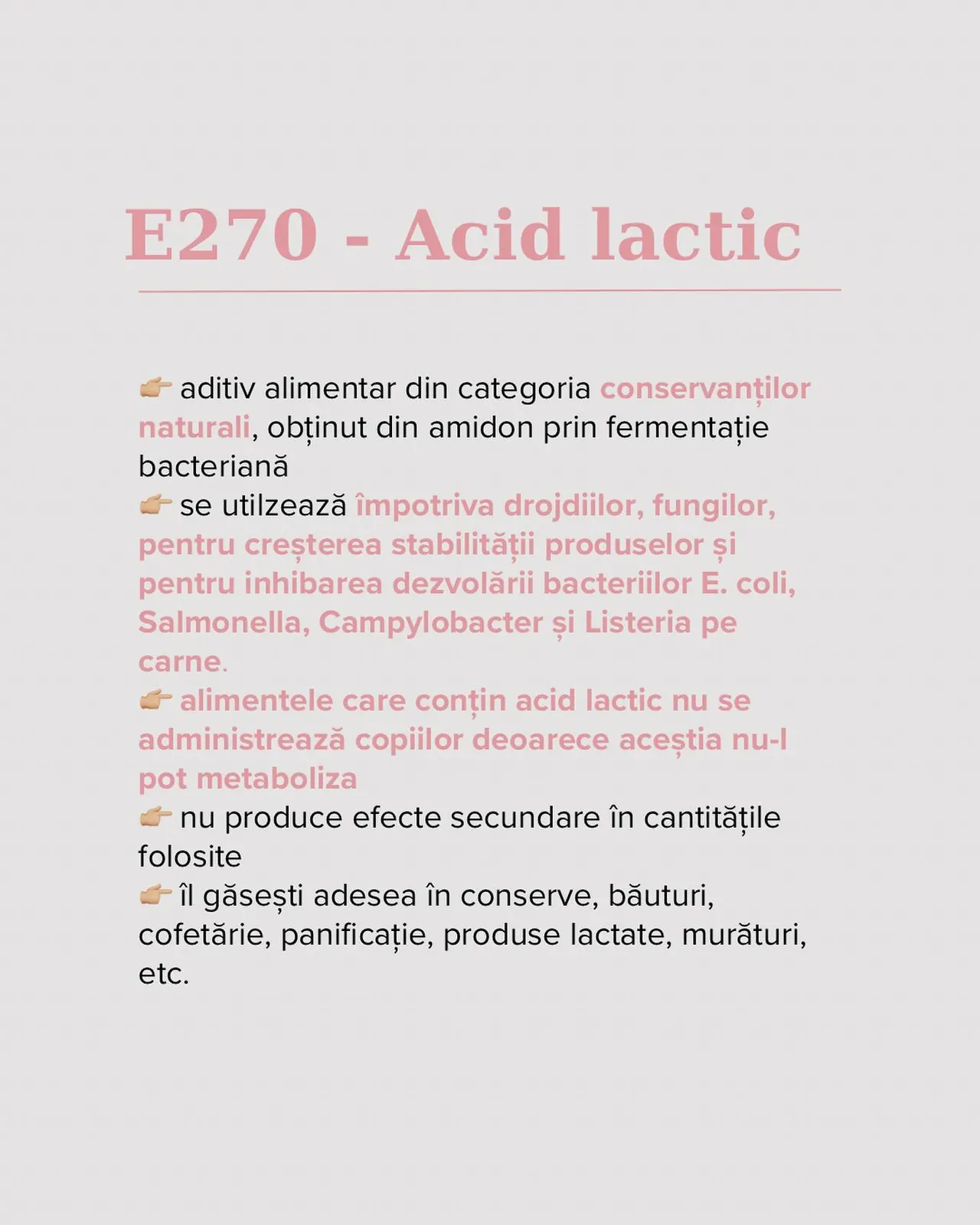 E270 - Acid lactic