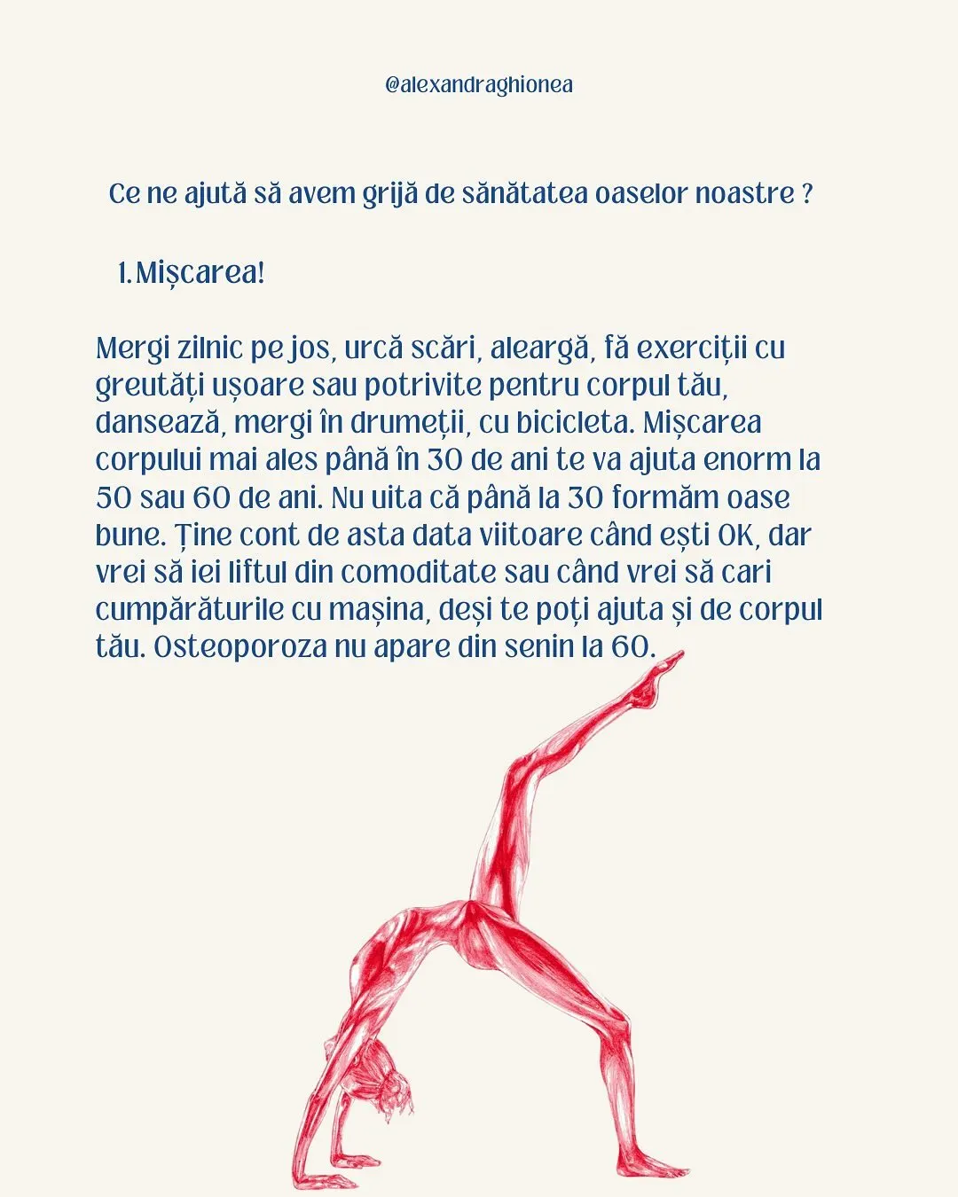 Ce ne ajută să avem grijă de sănătatea oaselor noastre?