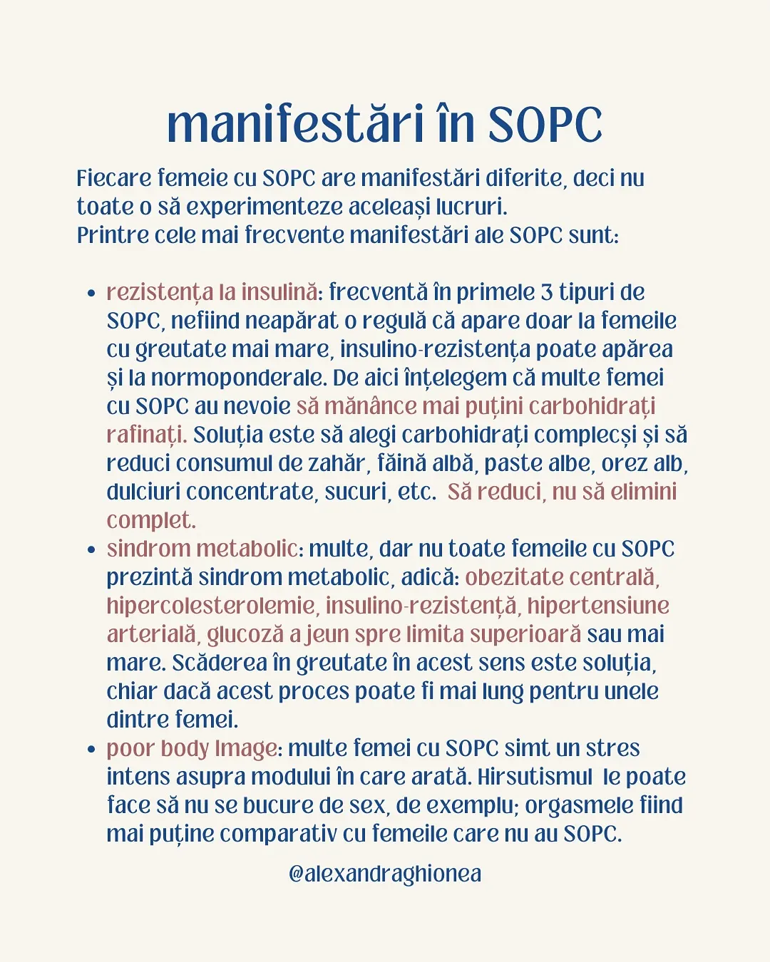 manifestări în SOPC