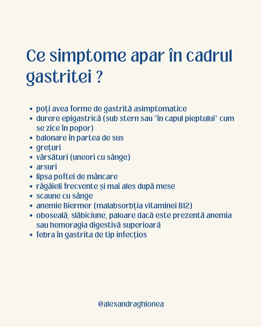Ce simptome apar în cadrul