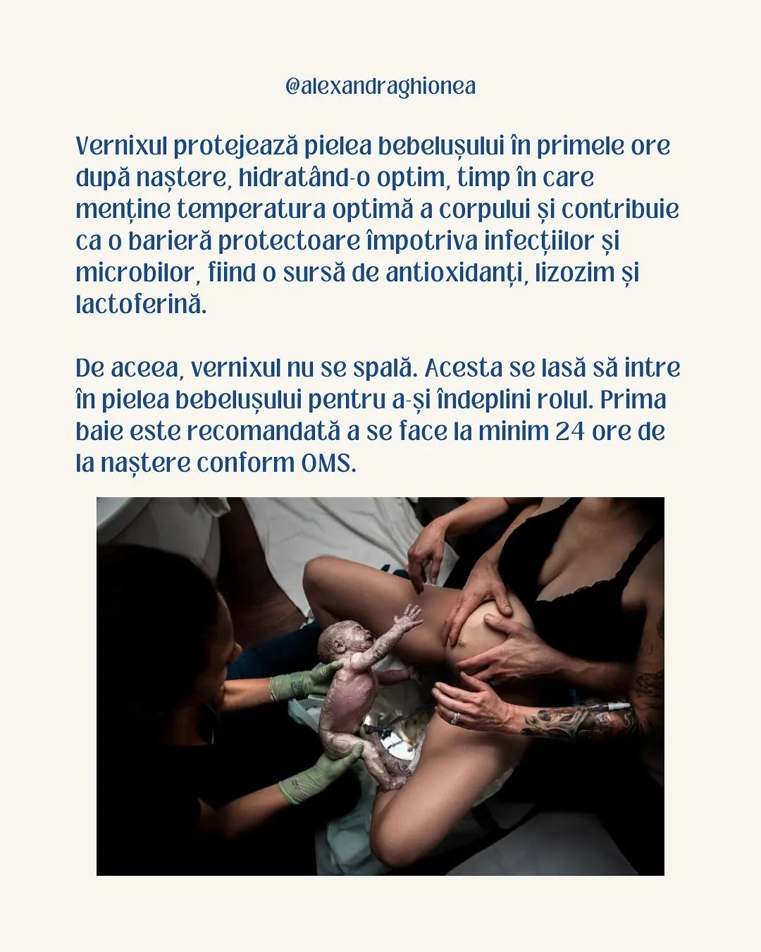 Vernixul protejează pielea bebelușului în primele ore