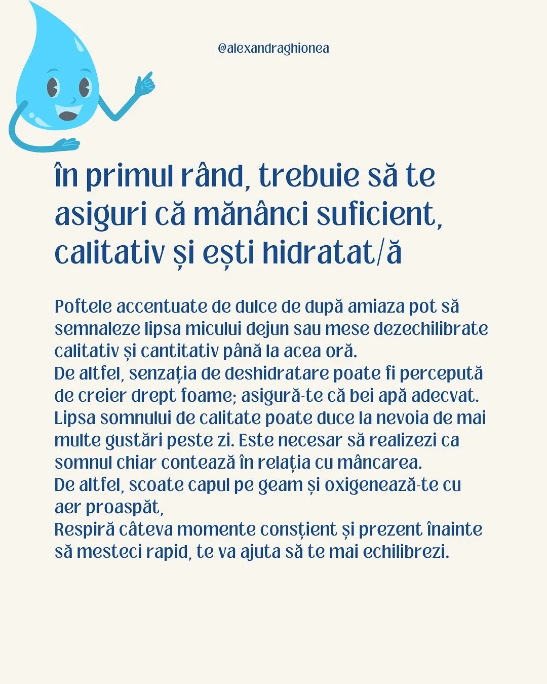 în primul rând, trebuie să te