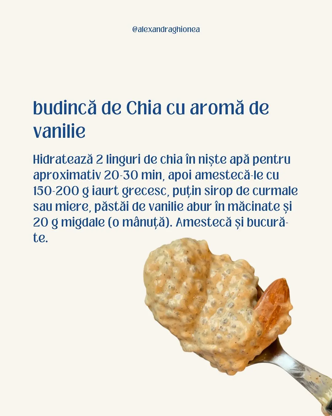 budincă de Chia cu aromă de