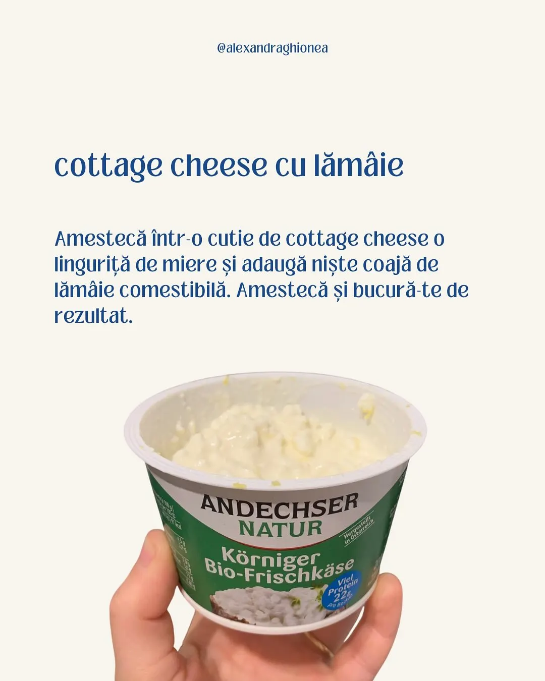 cottage cheese cu lămâie