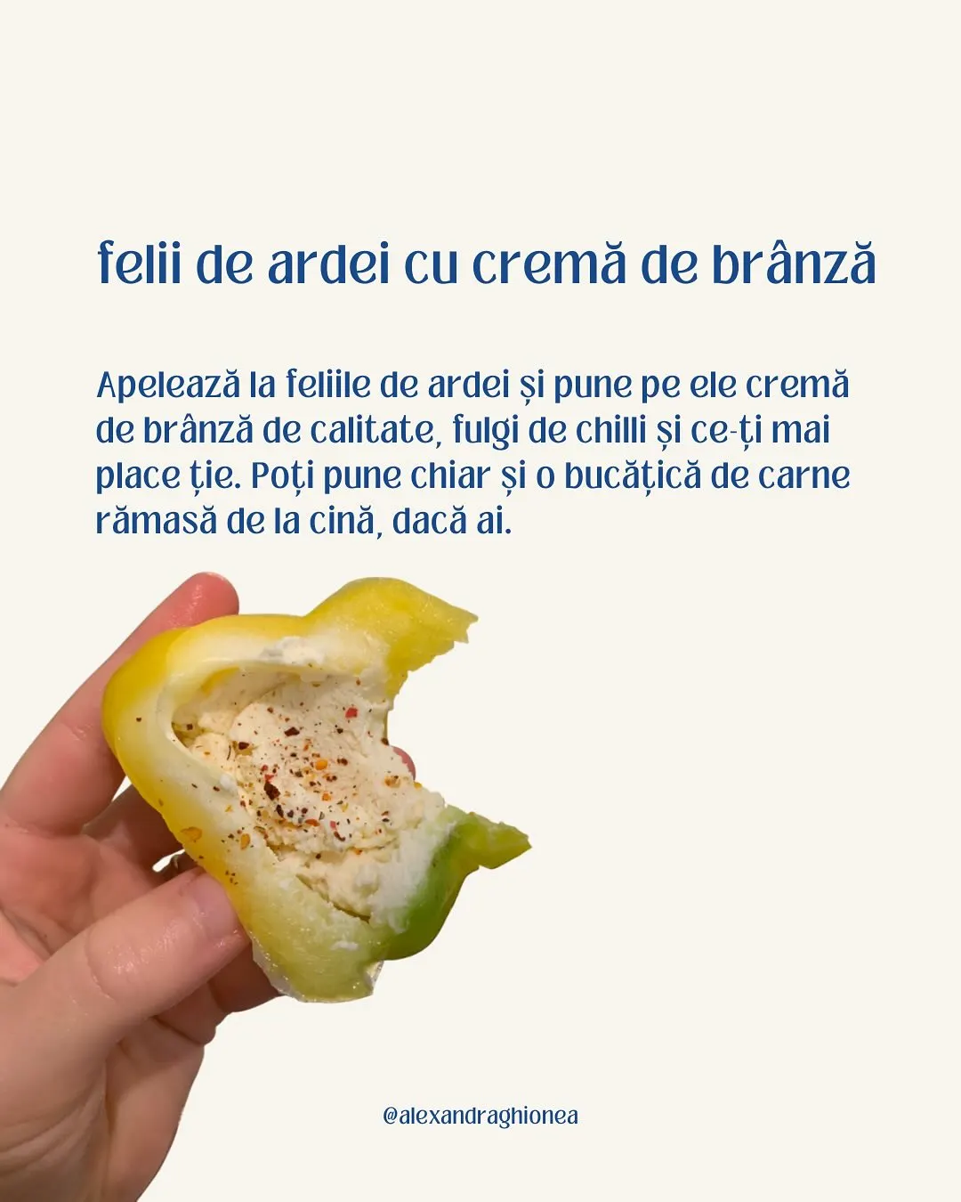 felii de ardei cu cremă de brânză