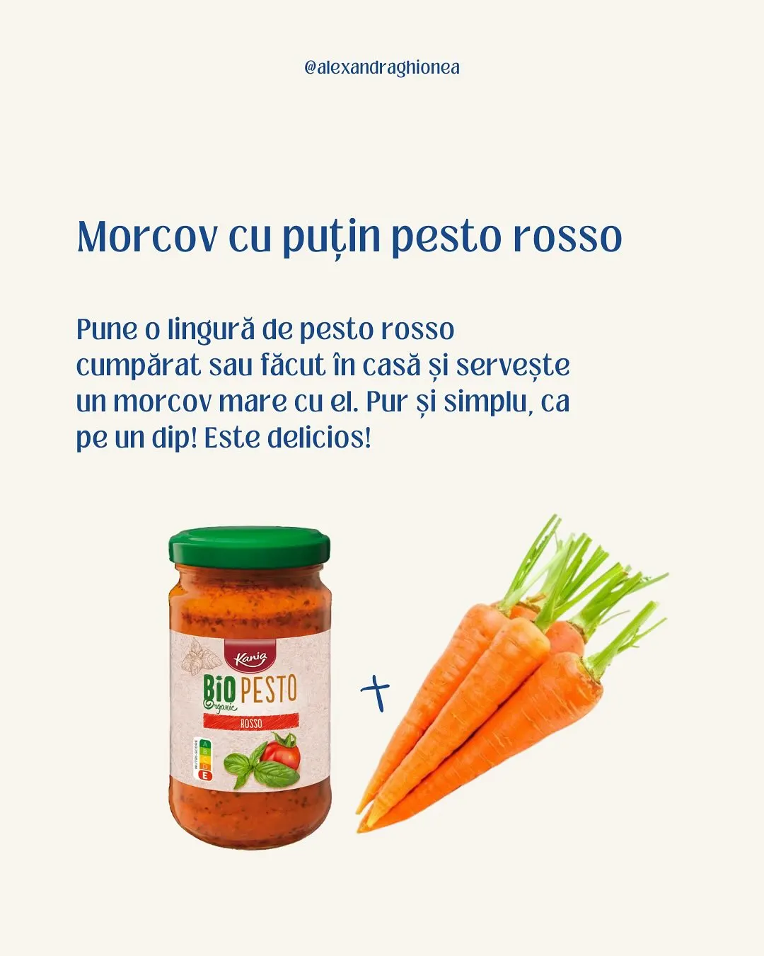 Morcov cu puțin pesto rosso