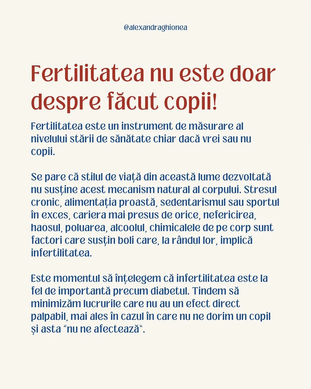 Fertilitatea nu este doar