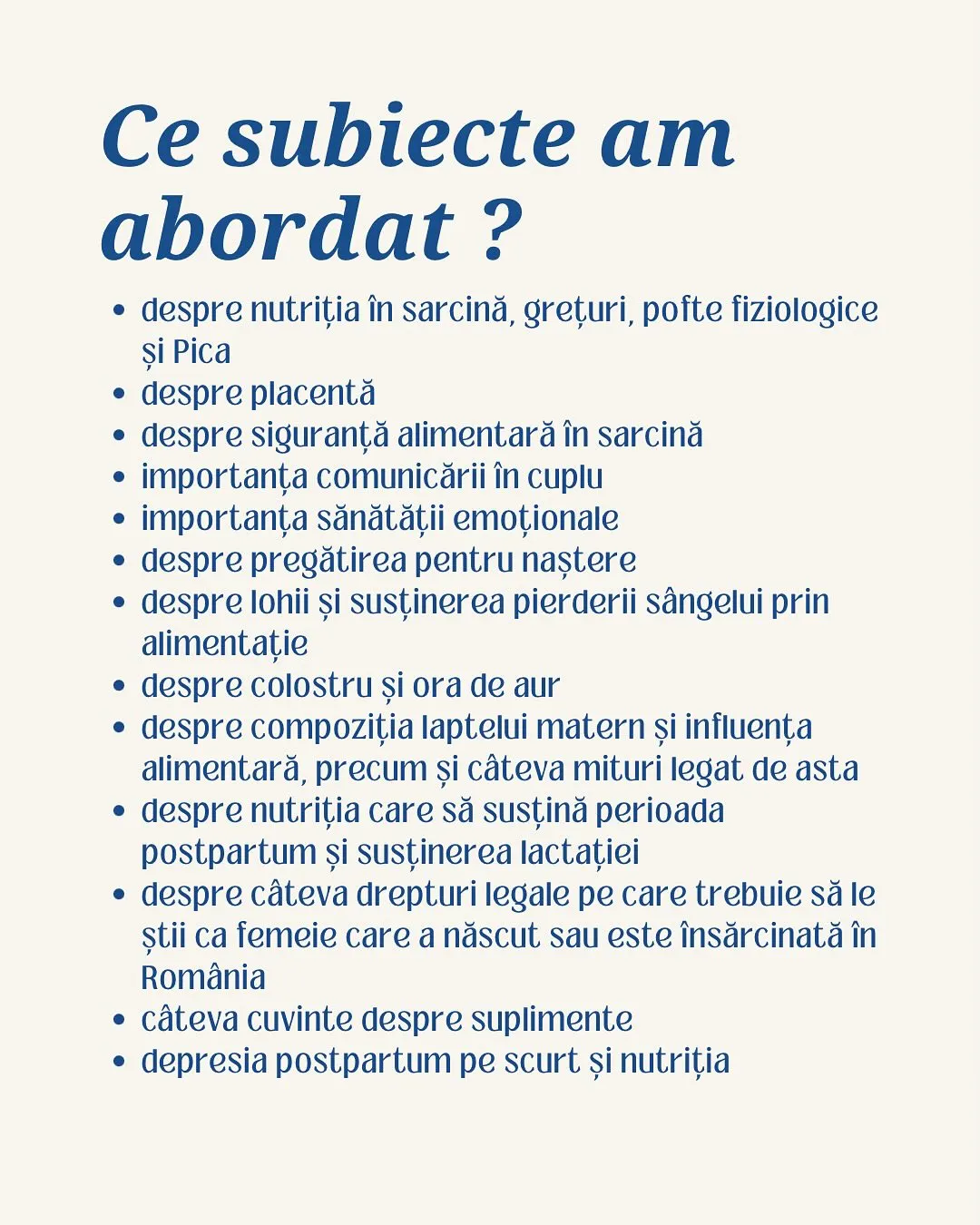 Ce subiecte am