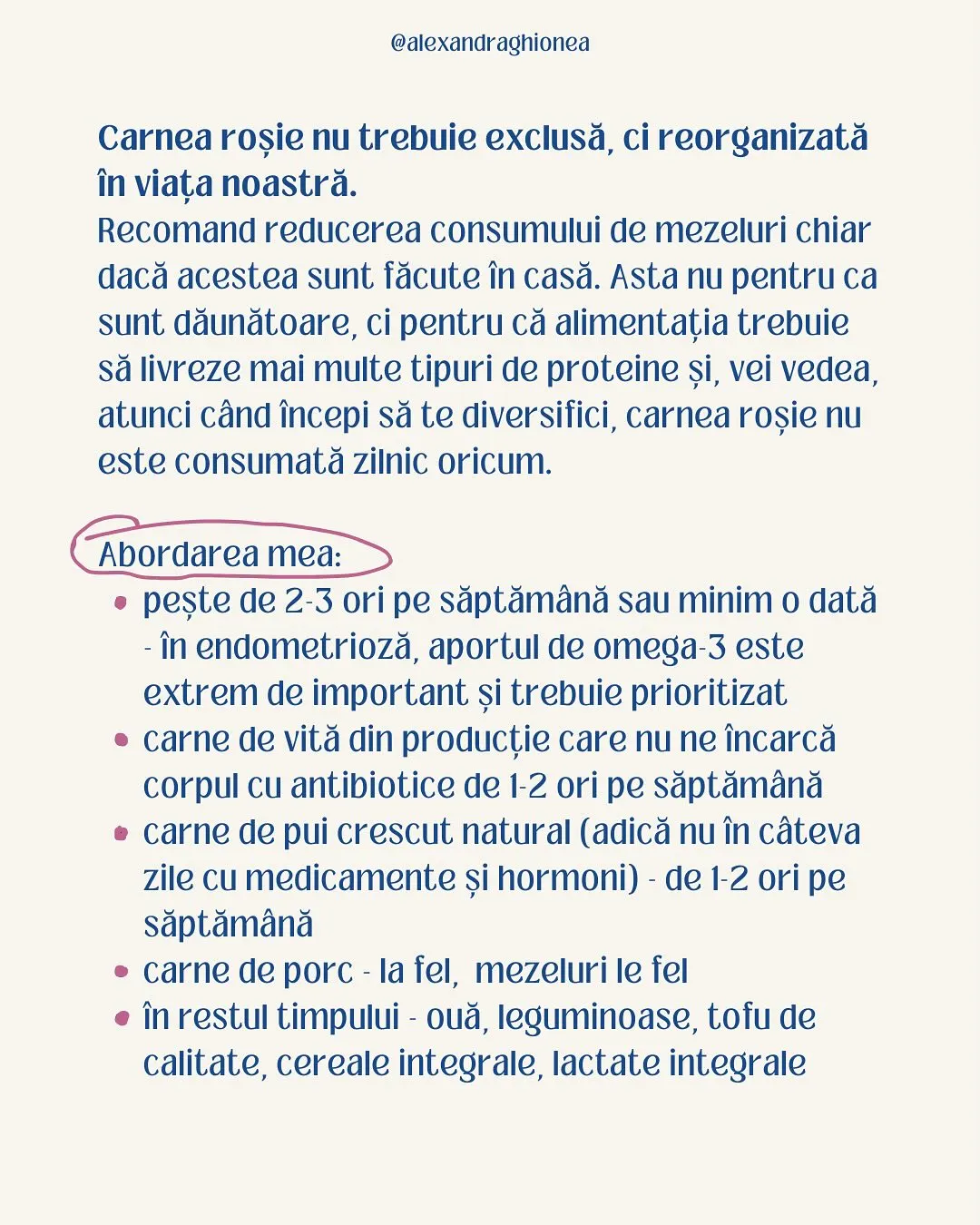 Carnea roșie nu trebuie exclusă, ci reorganizată