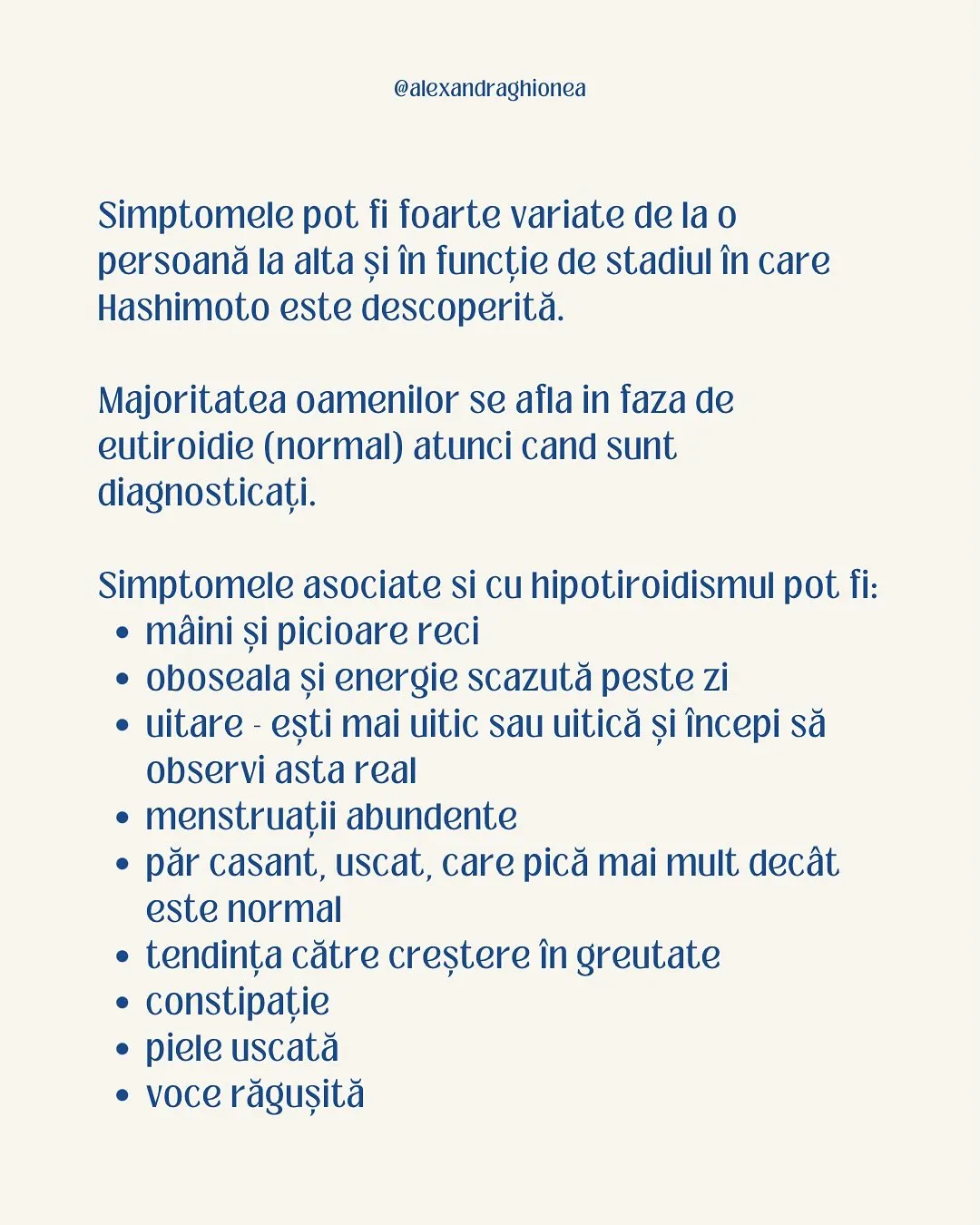 Simptomele pot fi foarte variate de la o