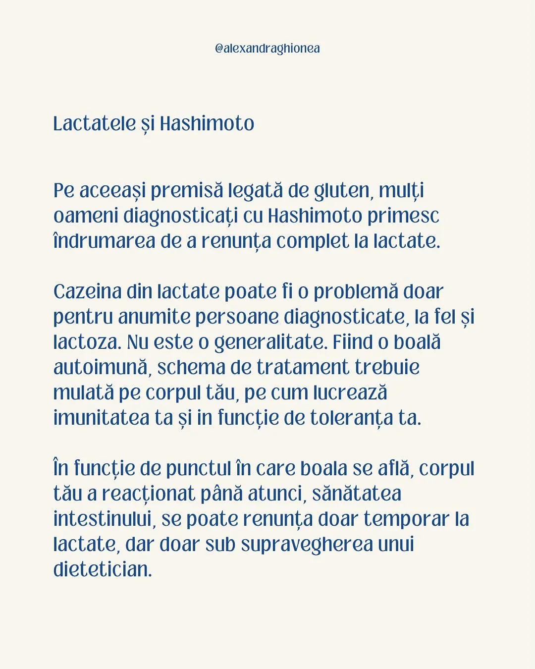 Lactatele și Hashimoto