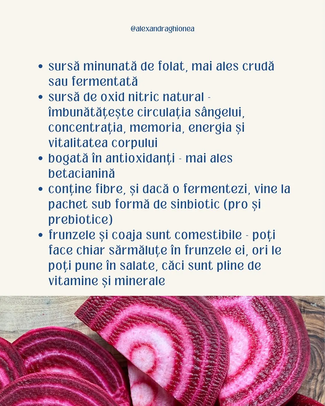 • sursă minunată de folat, mai ales crudă