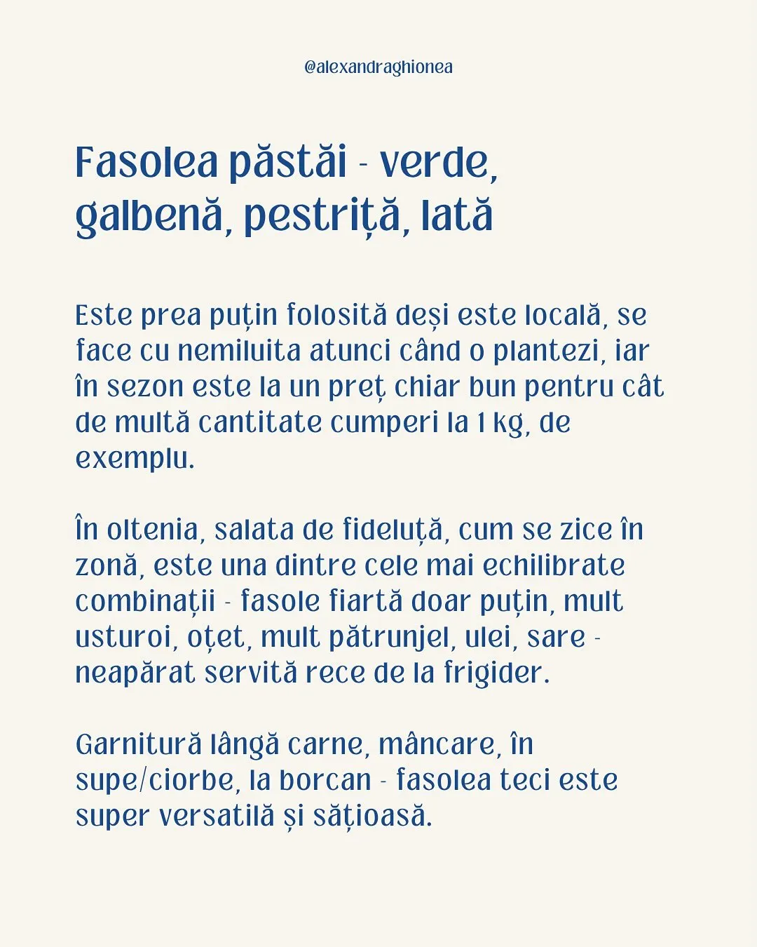 Fasolea păstăi - verde,