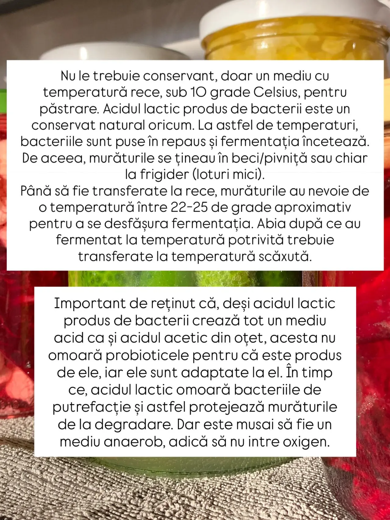 Nu le trebuie conservant, doar un mediu cu