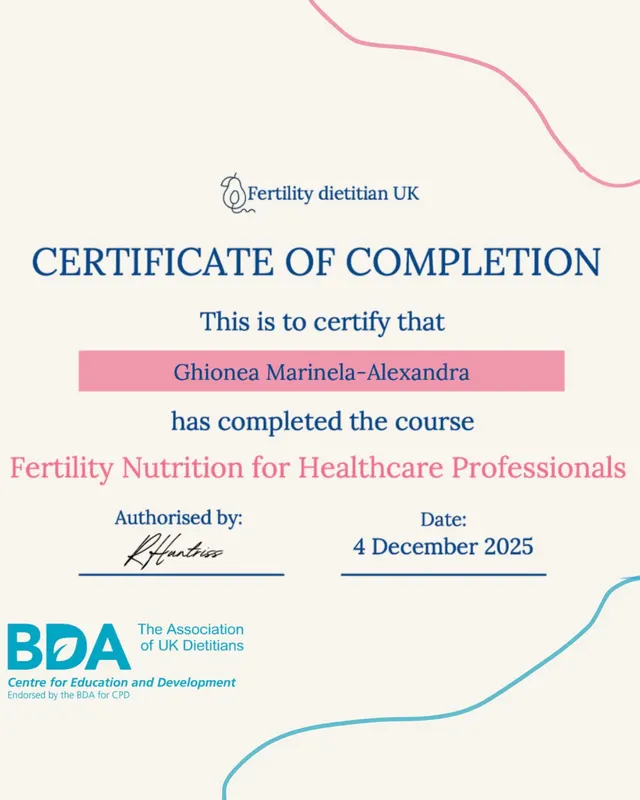 Fertility dietitian UK