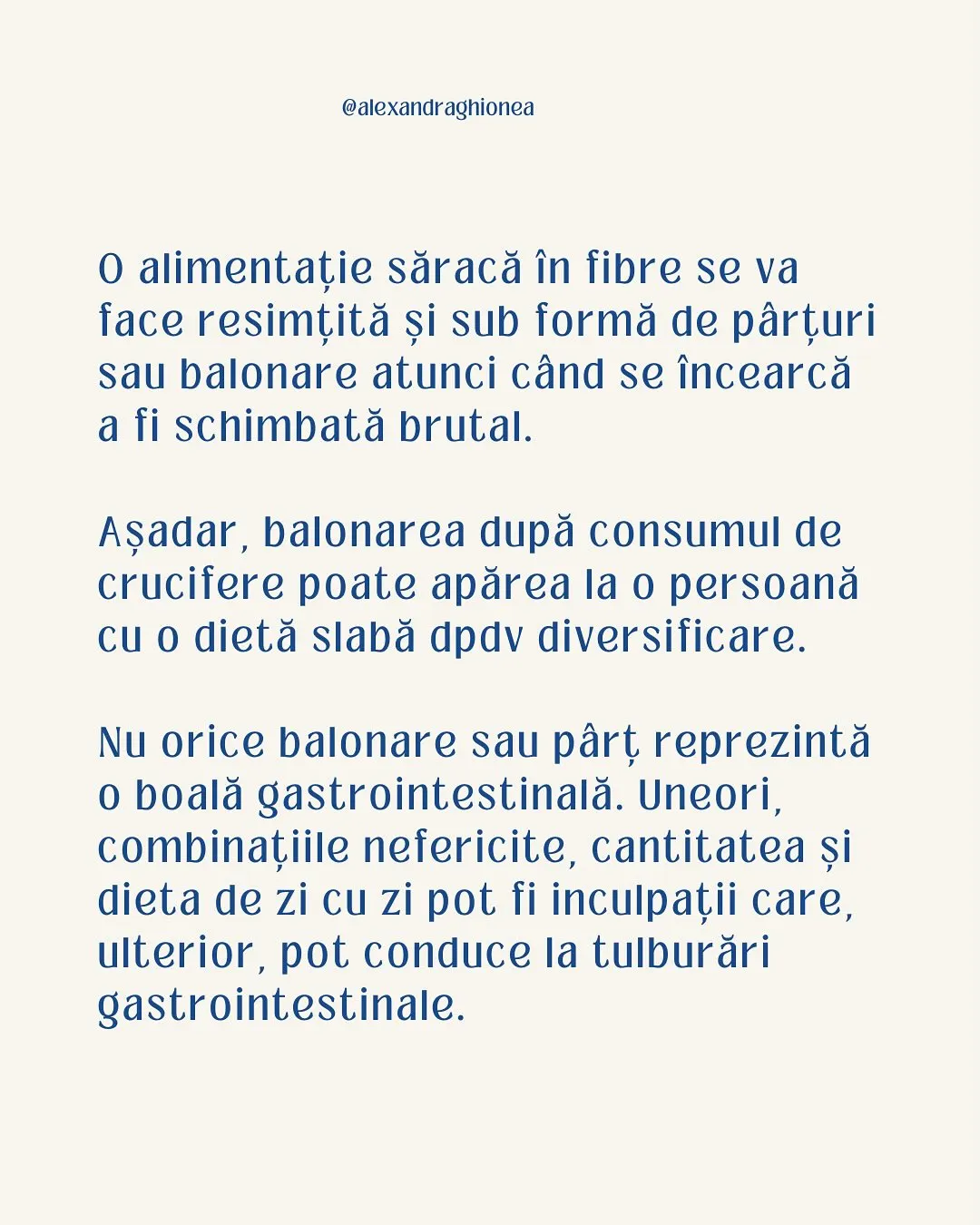 O alimentație săracă în fibre se va