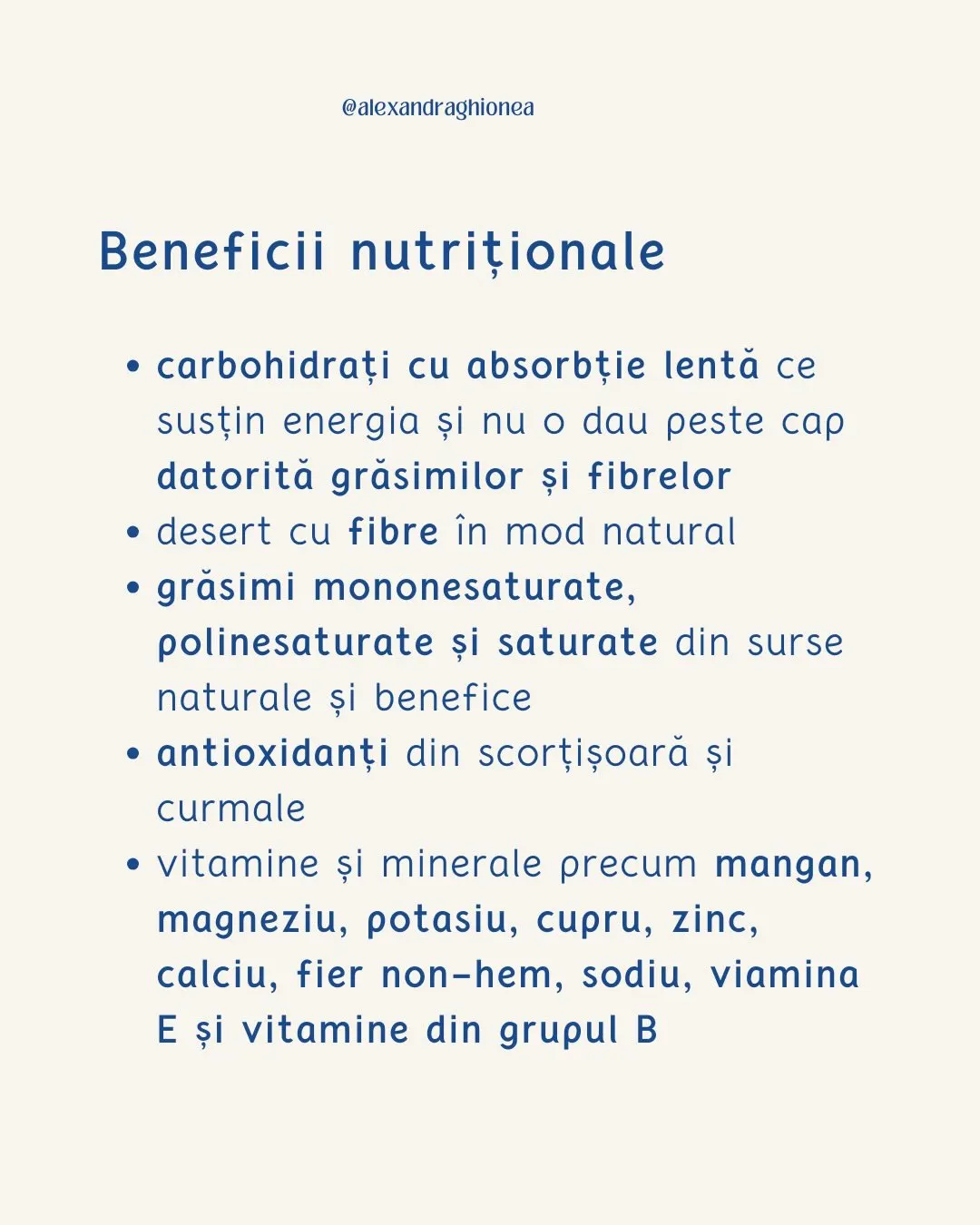 Beneficii nutriționale
