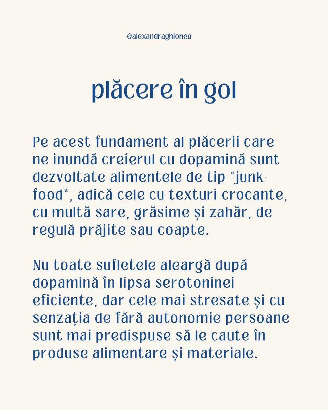 plăcere în gol