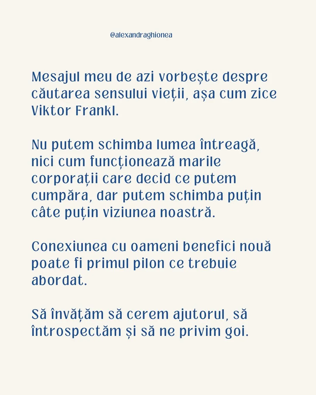 Mesajul meu de azi vorbește despre