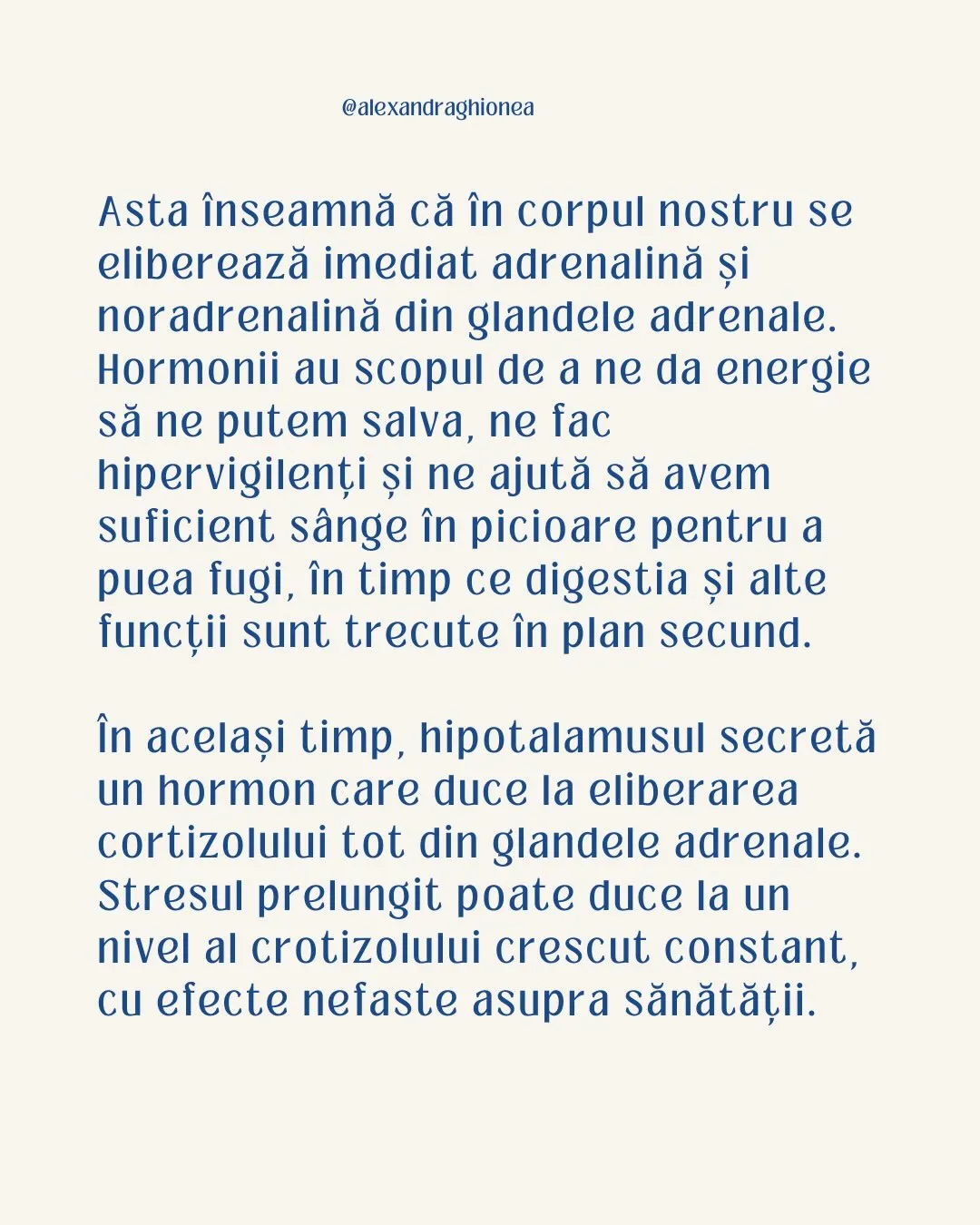 Asta înseamnă că în corpul nostru se