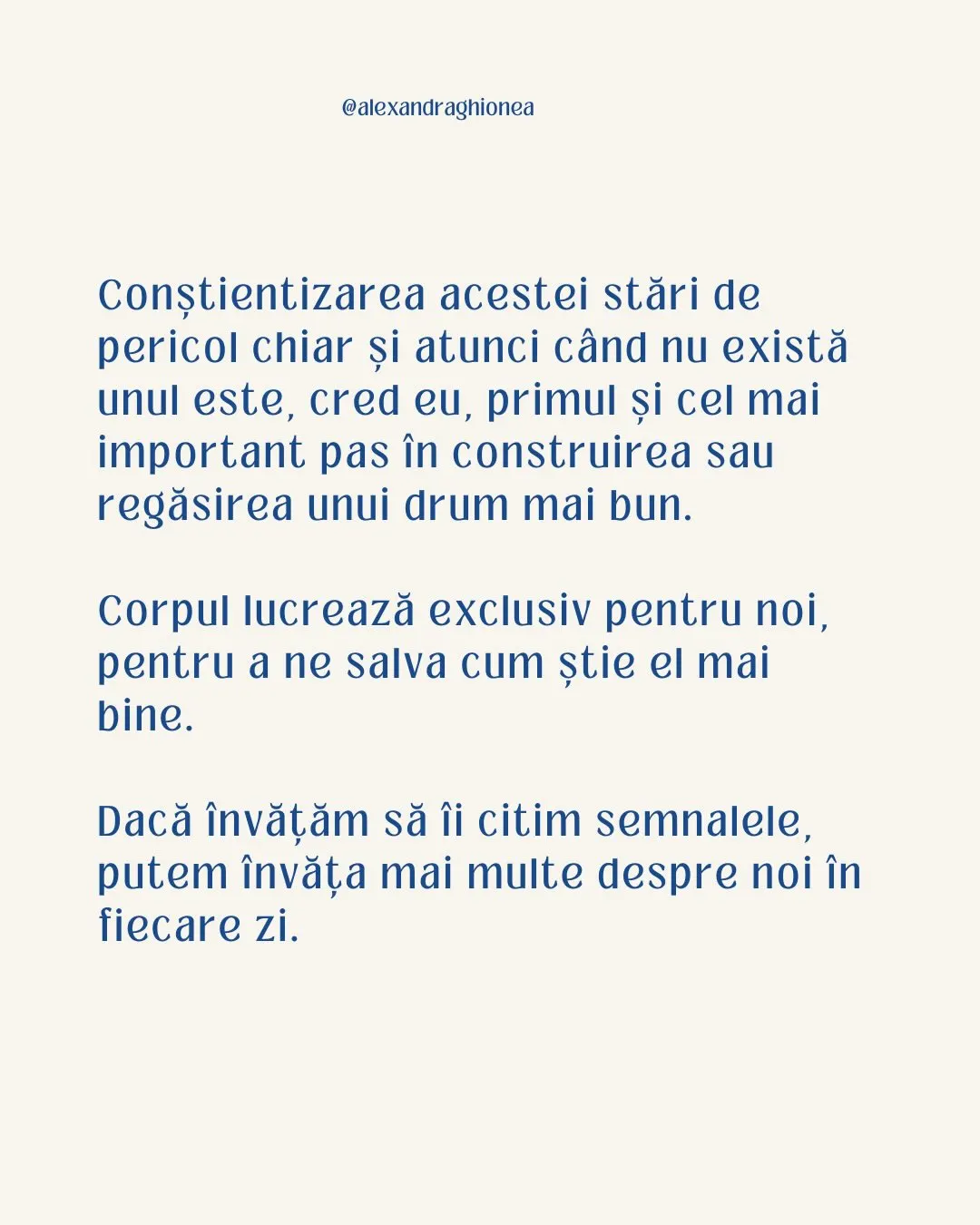 Conștientizarea acestei stări de