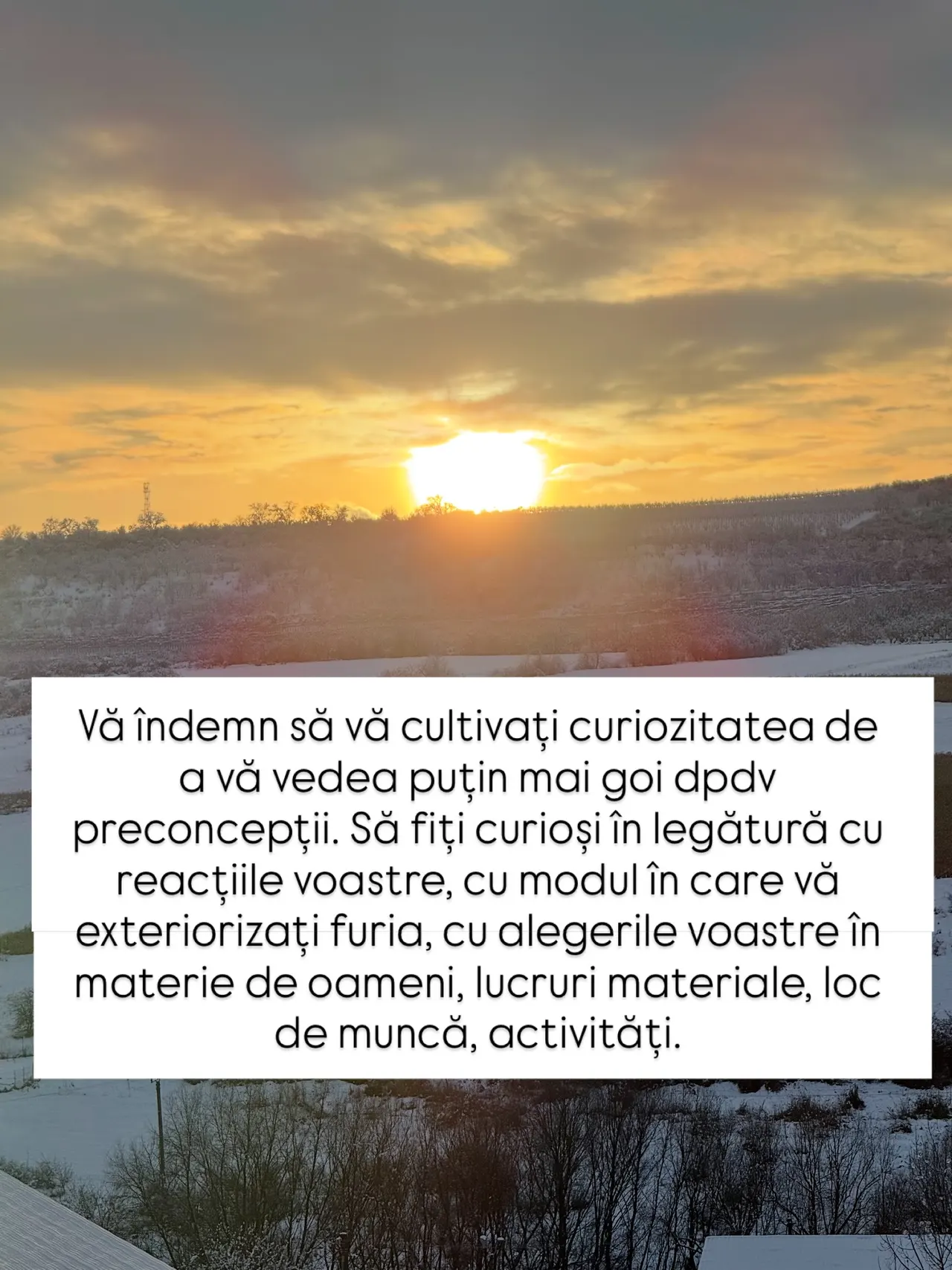 Vă îndemn să vă cultivați curiozitatea de