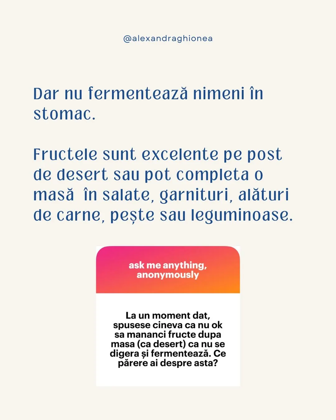 Dar nu fermentează nimeni în