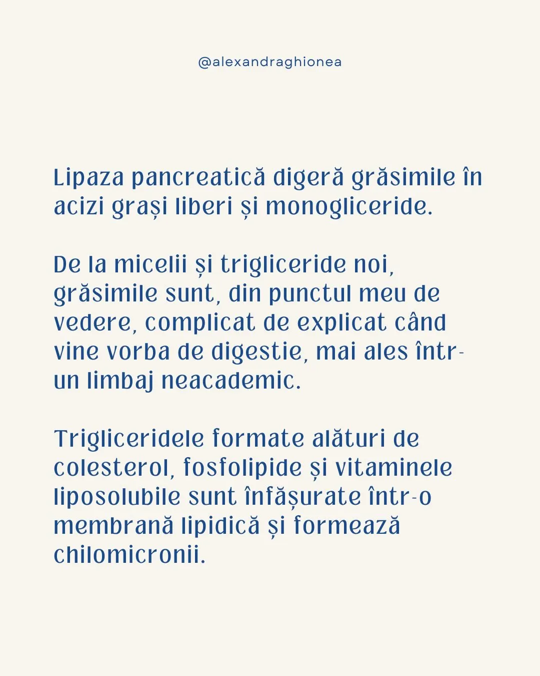 Lipaza pancreatică digeră grăsimile în