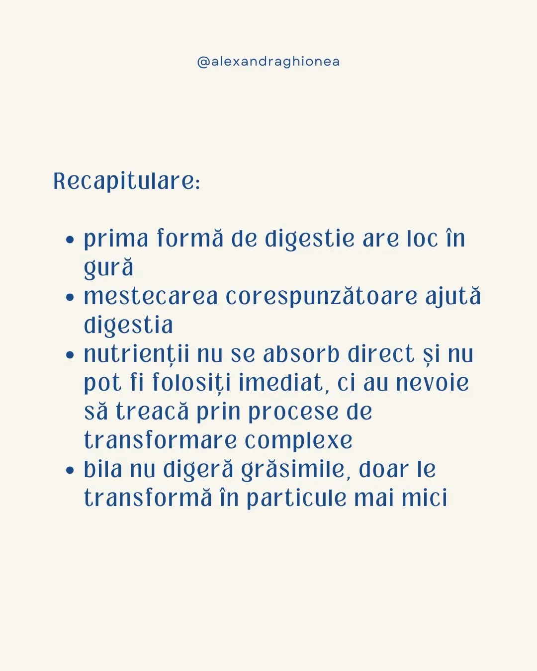 Recapitulare: