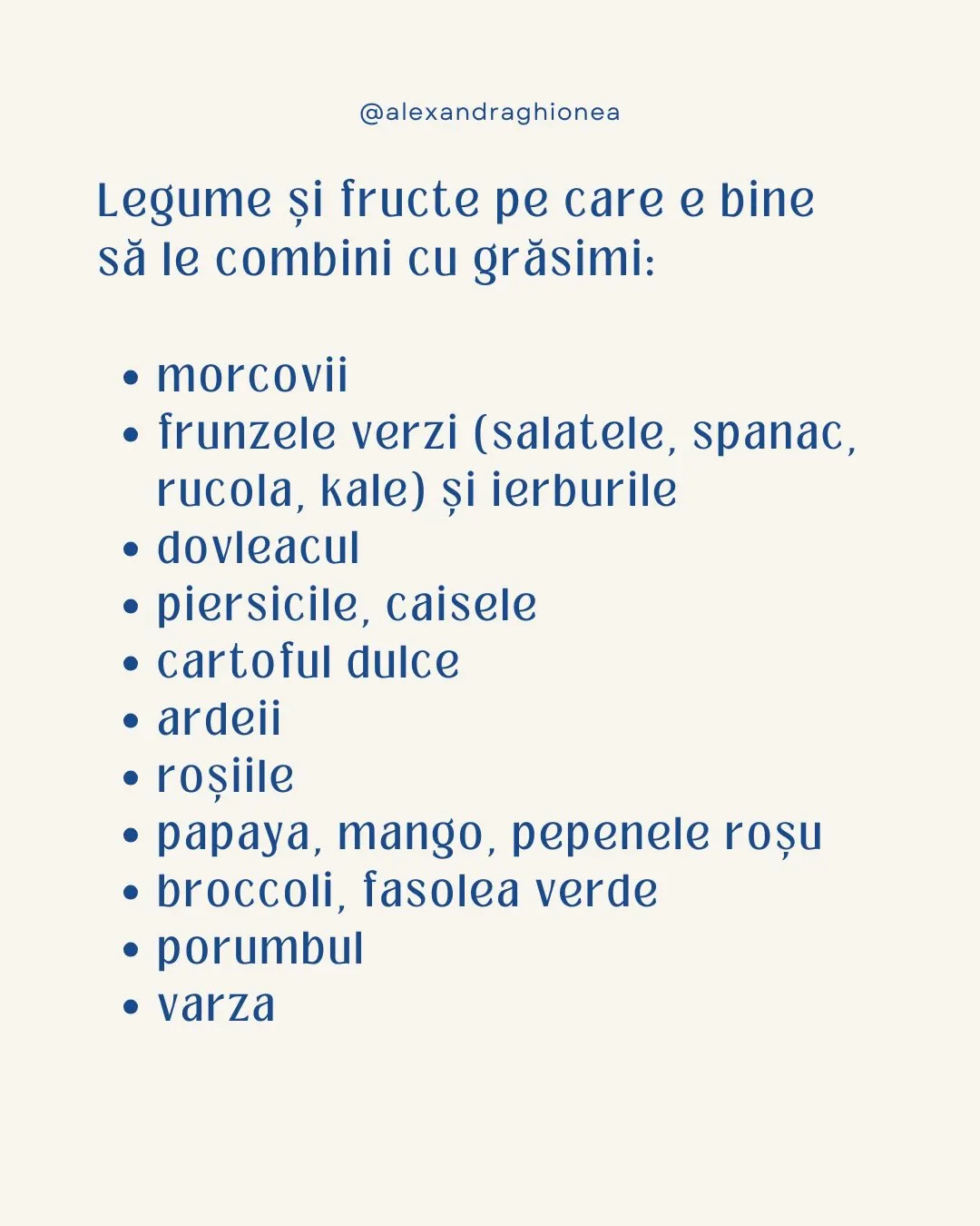 Legume și fructe pe care e bine
