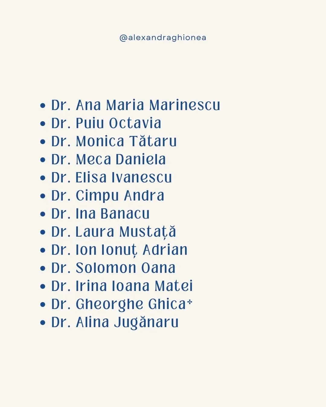 • Dr. Ana Maria Marinescu