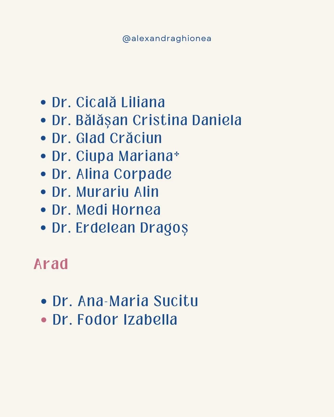 • Dr. Cicală Liliana