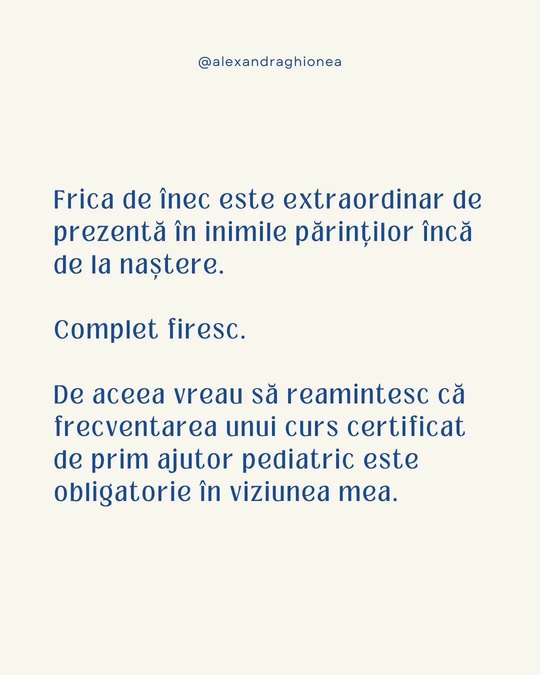 Frica de înec este extraordinar de
