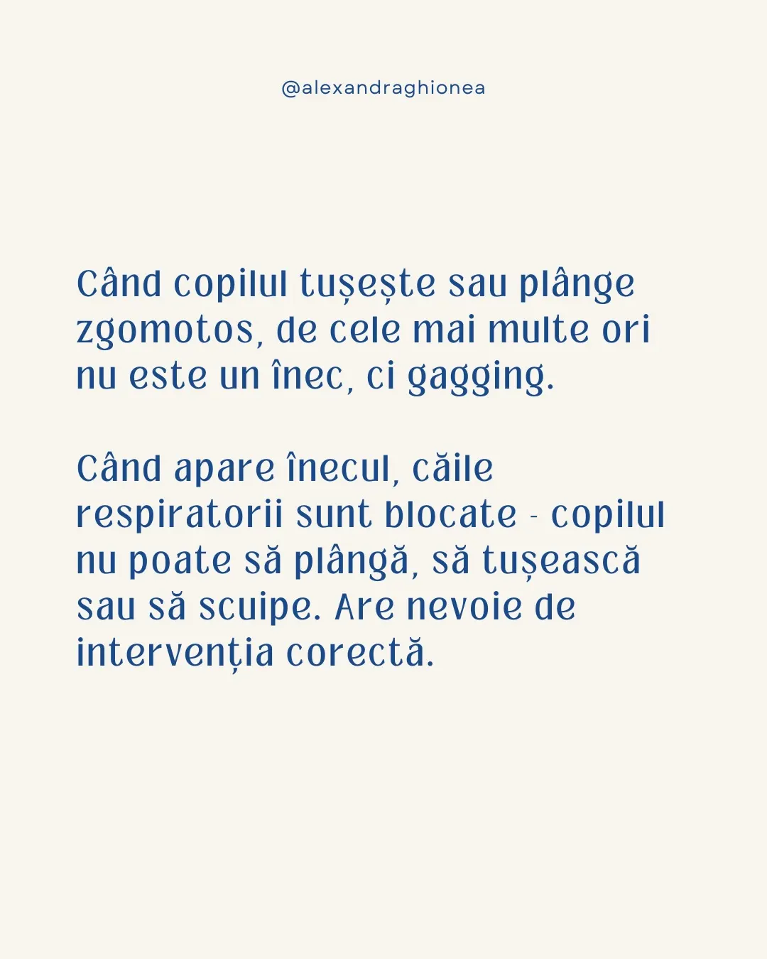 Când copilul tuşește sau plânge