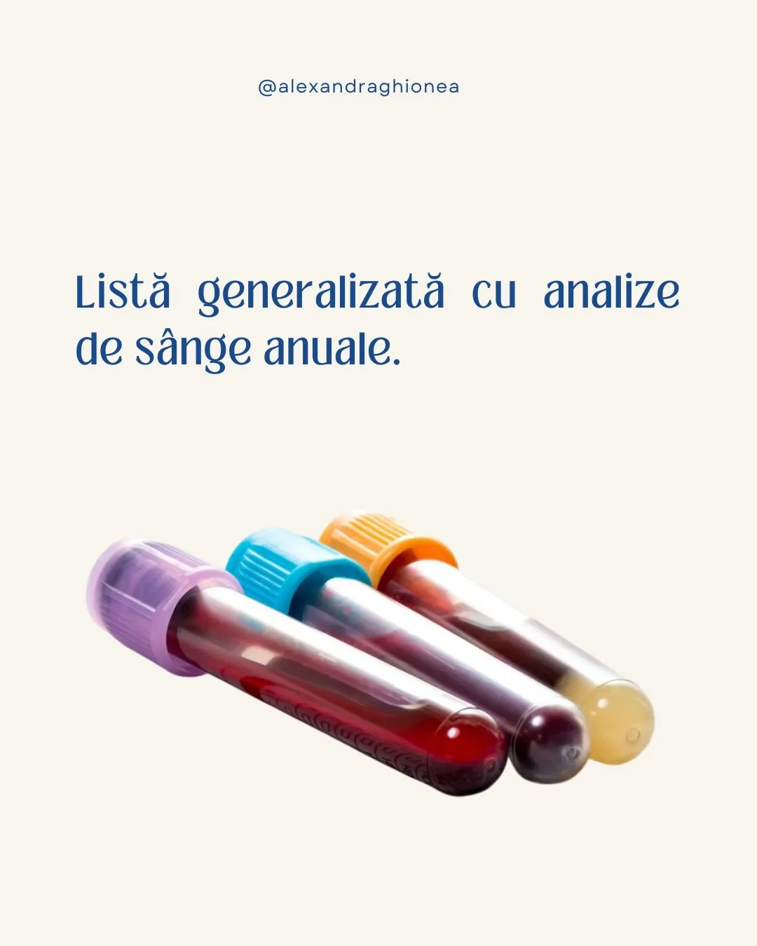 Listă generalizată cu analize