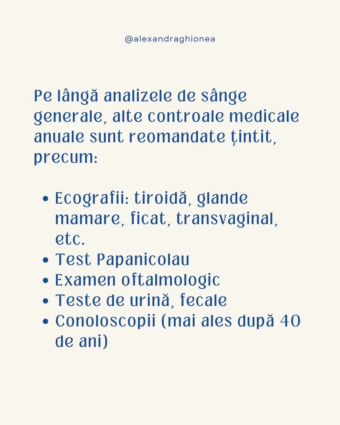 Pe lângă analizele de sânge