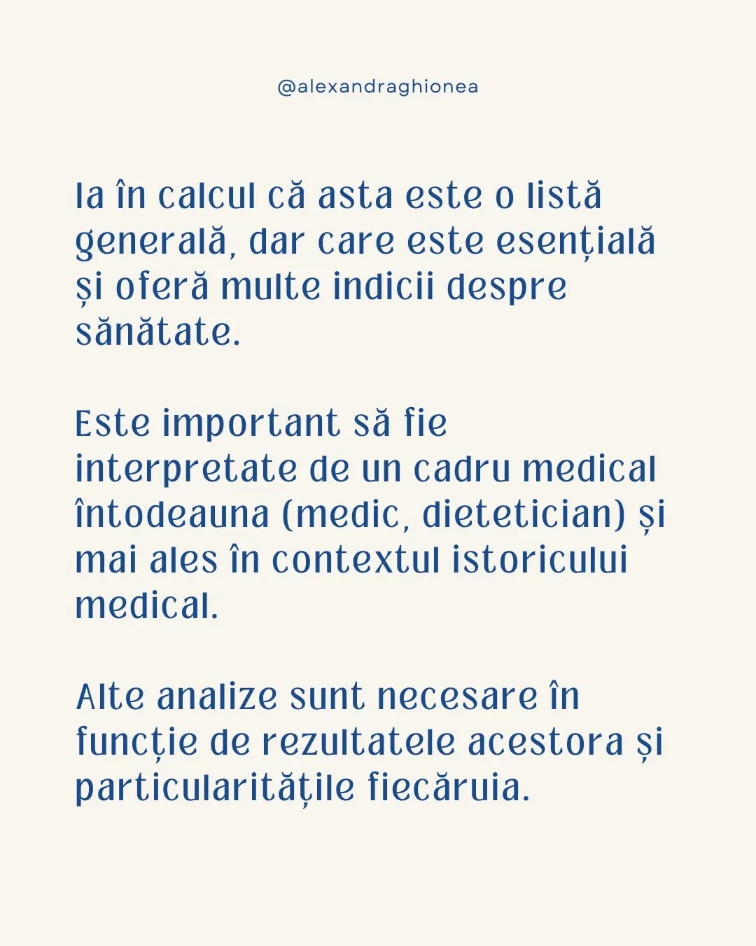 la în calcul că asta este o listă