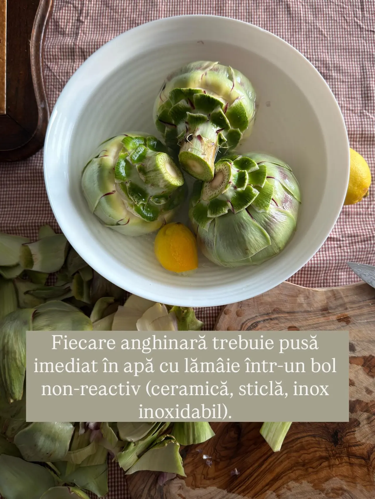 Fiecare anghinară trebuie pusă
