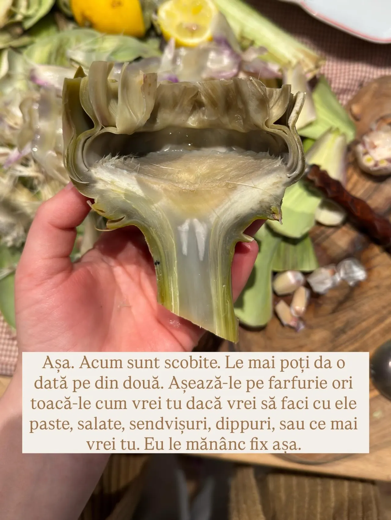 Așa. Acum sunt scobite. Le mai poți da o