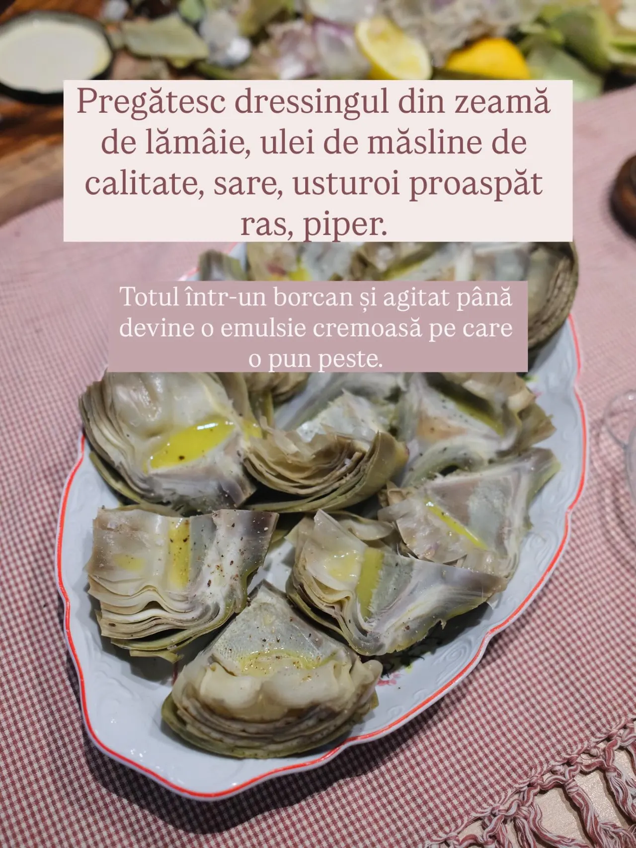 Pregătesc dressingul din zeamă