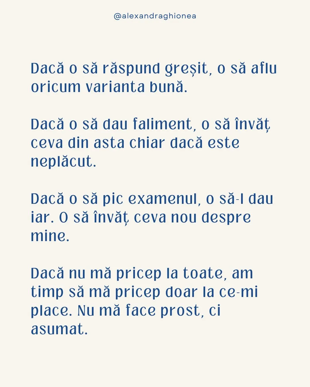Dacă o să răspund greșit, o să aflu