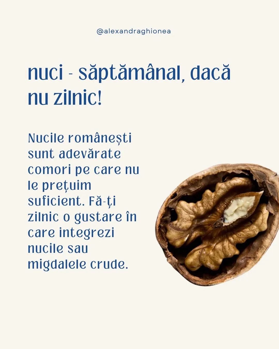 nuci - săptămânal, dacă