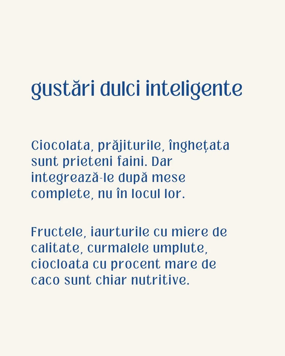 gustări dulci inteligente