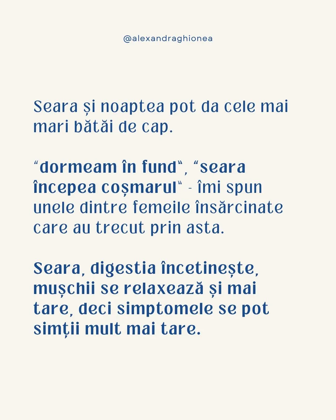 Seara și noaptea pot da cele mai