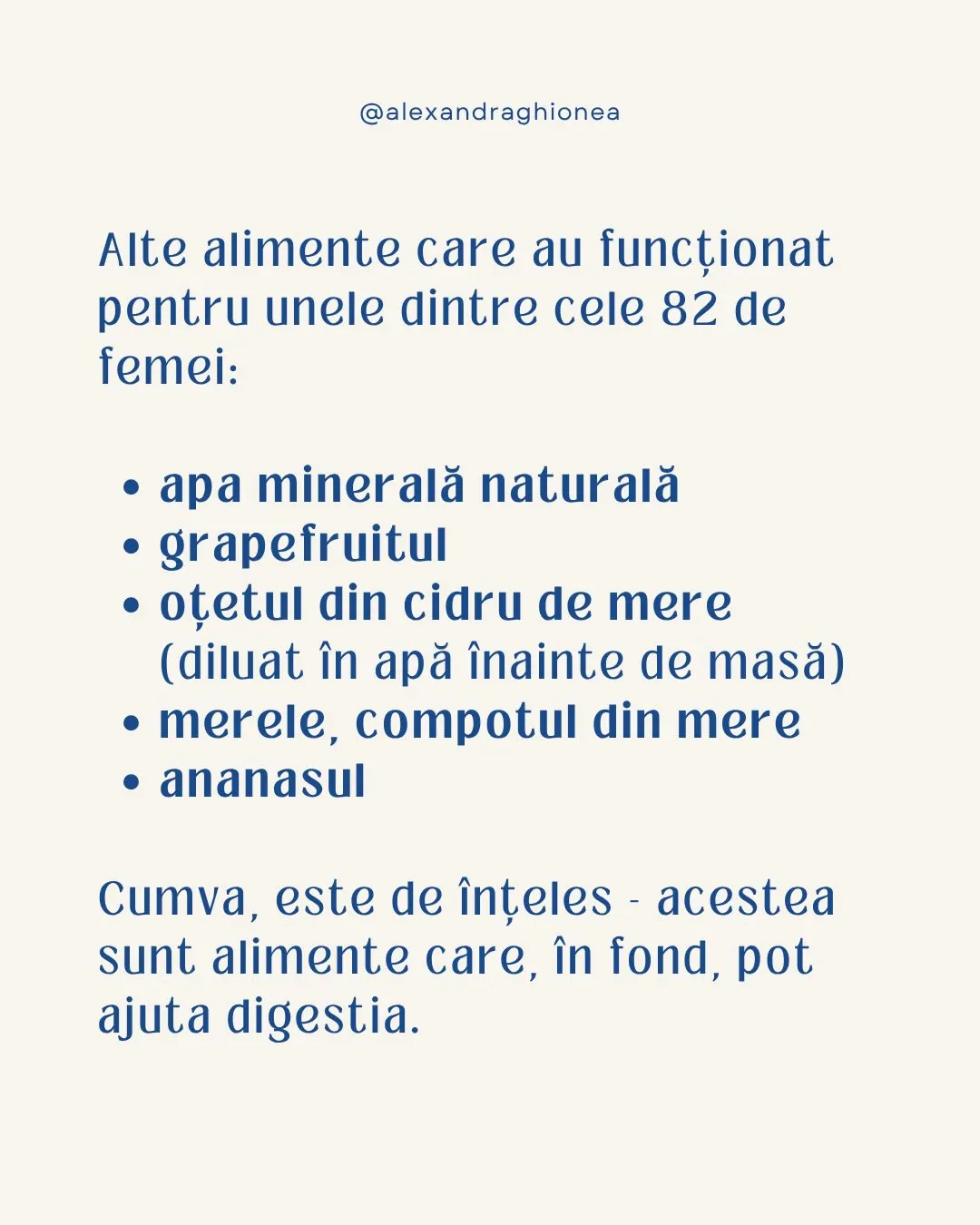 Alte alimente care au funcționat