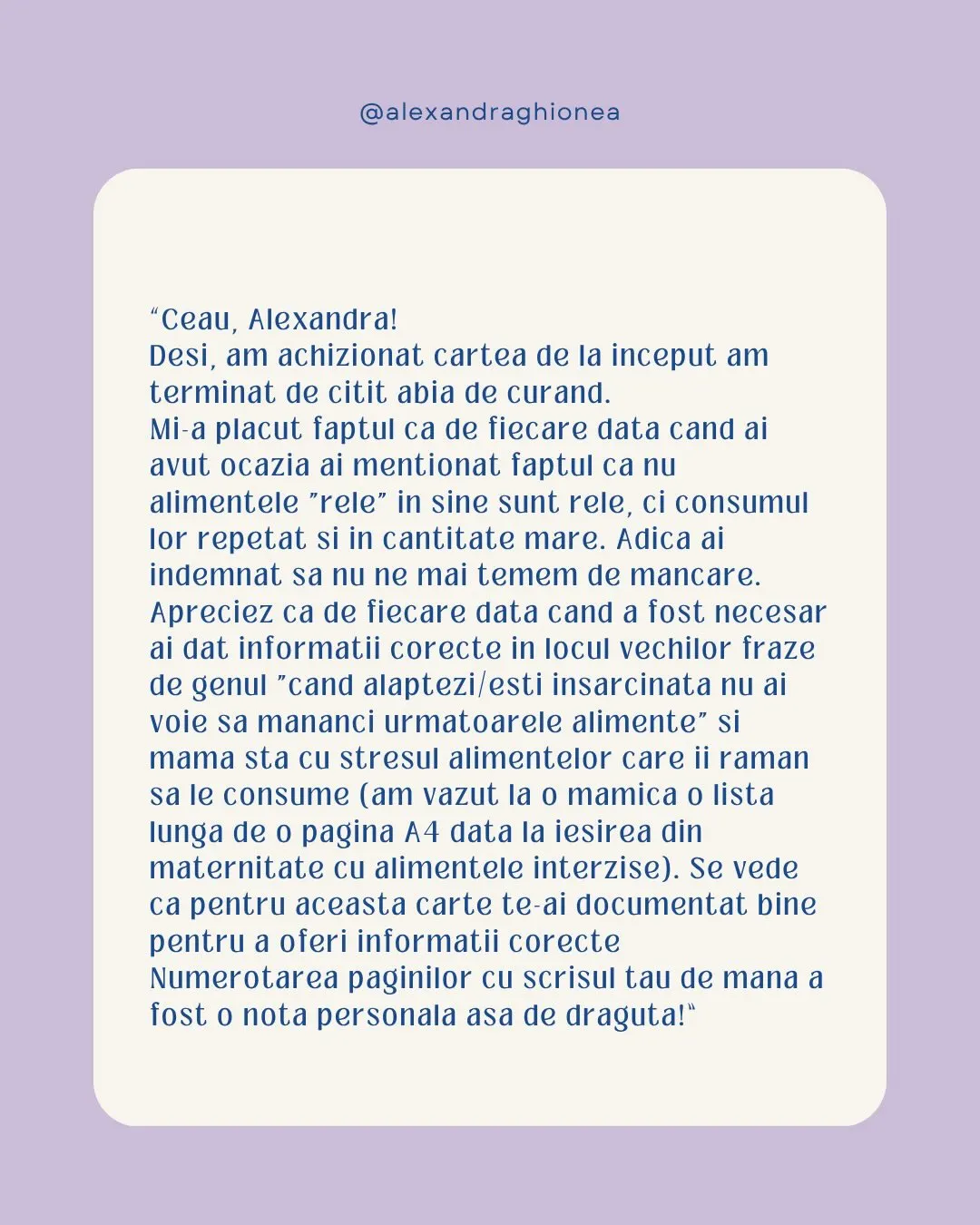 "Ceau, Alexandra!